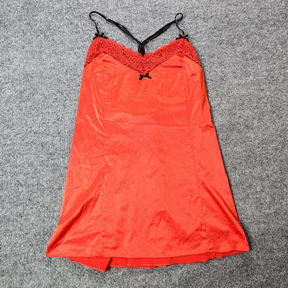 CACIQUE Red Black Lace Nighty Sexy Babydoll‎ Womens Size 14/16